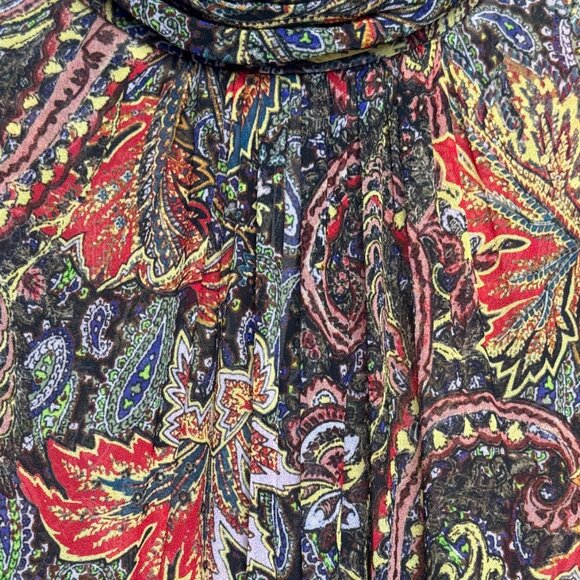 ZARA SHEER PAISLEY BOHO MIDI MAXI DRESS  ROMANTIC RARE FLOWER CHILD HIPPIECORE S - Picture 6 of 13